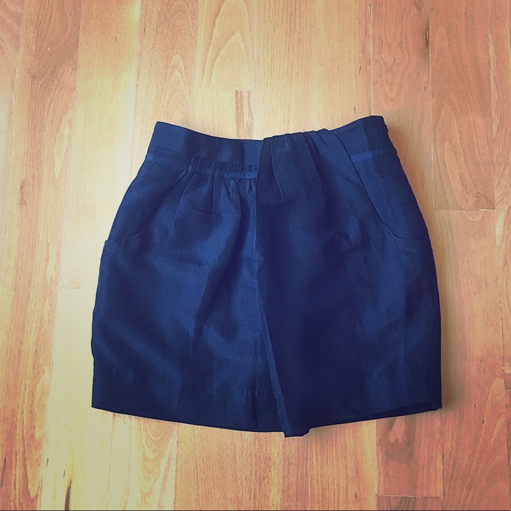 Country Road Black Silk Mini Skirt